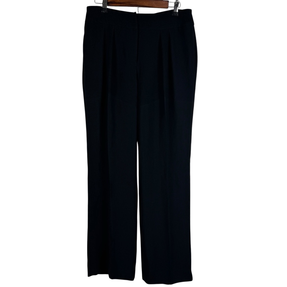 Antonio Melani Tall Wide Leg High Rise Black Trouser Dress Pants Women's 10